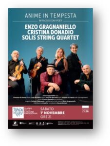 Enzo Gragnaniello, Cristina Donadio Solis string quartet in Anime in tempesta